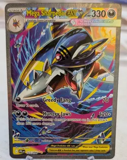 Mega Sharpedo ex 127/094 SIR 2025 Pokemon TCG Phantasmal Flames - Image 1