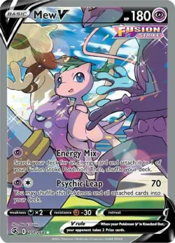 Lightly Played Mew V - 251/264 - Full Art Ultra Rare Pokemon Fusion Strike - Image 1