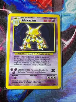 Alakazam Base Set Unlimited Holo Rare 1/102 Pokemon TCG LP+ - Image 1