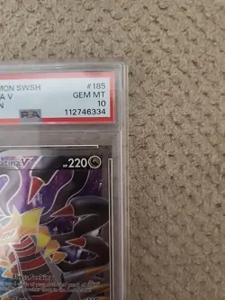 Pokemon Giratina V 185/196 Lost Origin Ultra Rare Graded PSA 10 Gem Mint - Image 2