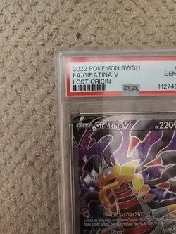 Pokemon Giratina V 185/196 Lost Origin Ultra Rare Graded PSA 10 Gem Mint - Image 3