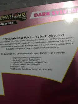 Pokemon 25 anniversary Celebrations Dark Sylveon V Collection Box New & Sealed - Image 3
