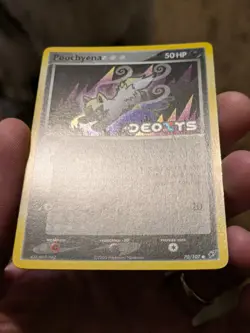 Pokemon TCG Poochyena EX Deoxys 70/107 Reverse Holo Common 2005 Nintendo - LP - Image 2