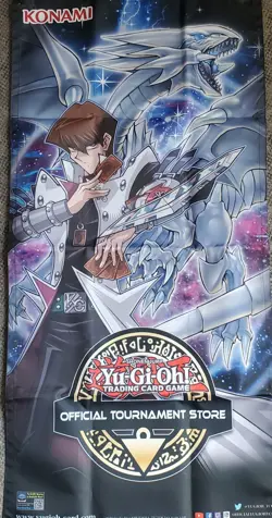 Yu-Gi-Oh! Tournament Store Wall Banner Kaiba Blue Eyes White Dragon - Image 1