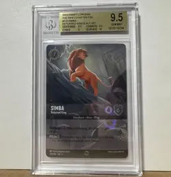 2023 DISNEY LORCANA THE FIRST CHAPTER ENCHANTED #215 SIMBA RETURNED KING BGS 9.5 - Image 1