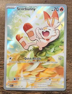 Scorbunny 225/217 IR NM Illustration Rare 2026 Pokemon Mega Ascended Heroes Card - Image 1