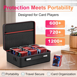 Card Deck Box with Portable Case, 6 Pack Clear Commander Deck Box with 6 Divider - Image 3