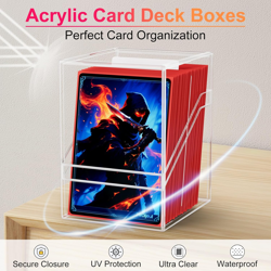 Card Deck Box with Portable Case, 6 Pack Clear Commander Deck Box with 6 Divider - Image 5