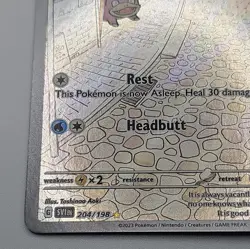 Pokemon TCG Slowpoke 204/198 Illustration Rare Card, Scarlet Violet Base - Image 4