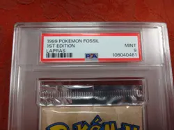 1999 Pokemon Fossil 1st Edition Lapras Unopened Card Pack PSA Graded Mint 9 - Image 3