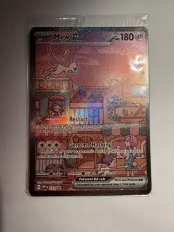 Pokemon Mew ex 053 Scarlet & Violet Promo Full Art Holo Card (SEALED) - Image 1