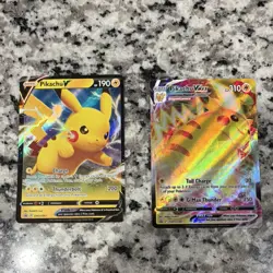 Pokemon TCG Pikachu V Pikachu VMAX SWSH SWSH Promo Holo English Card Lot - Image 1