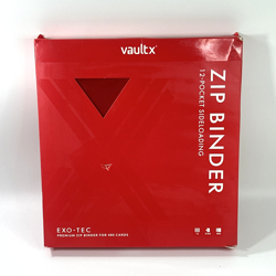 Vault X 12 Pocket RED Zip Premium Trading Card Binder 480 - Image 1