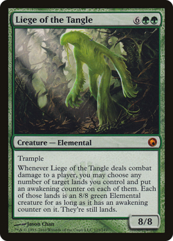 Liege of the Tangle #123 (MP) Scars of Mirrodin SOM Magic MTG - Image 1