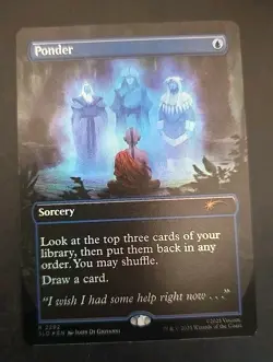 Ponder Secret Lair Drop MTG Rainbow Foil Near Mint - Image 1