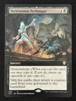1x MTG Incarnation Technique (Extended Art) - Commander 2021 (C21) #368 - Magic - Image 1