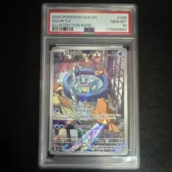 🔥Pokemon Squirtle 148/142 Illustration Rare – PSA 10 GEM MINT – Stellar Crown🔥 - Image 1