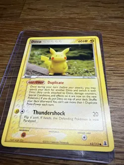 Pokemon TCG - Ditto (Pikachu) 63/113 EX Delta Species - NM - Image 2