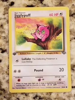 Pokemon TCG - Jigglypuff Jungle (54/64) Regular 1st Edition Common - Image 1