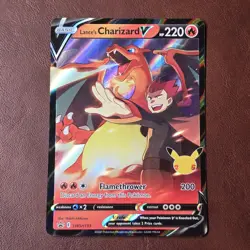 Lance's Charizard V SWSH133 Promo SWSH Black Star Pokemon Near Mint - Image 1
