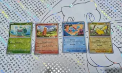 Pokemon Costco 151 Cosmo Foil Promo Set - Pikachu Squirtle Charmander Bulbasaur - Image 1