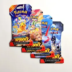 (4) Full Art Set - Pokemon - Surging Sparks - Sleeved Booster Packs - Image 1