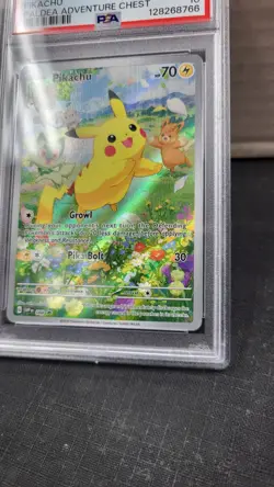 2024 PIKACHU FULL ART PALDEA ADVENTURE CHEST PROMO POKEMON PSA 10 GEM MINT #088 - Image 3