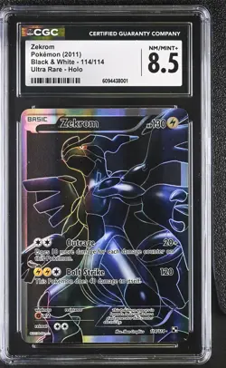 Zekrom 114/114 Ultra Rare Holo Black & White Pokemon CGC 8.5 Nm/mint+ - Image 1