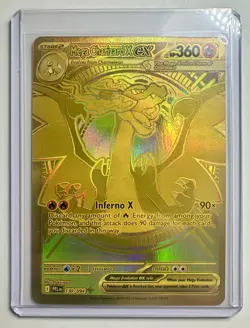 Pokemon TCG Gold Hyper Rare Mega Charizard X EX 130/094 Phantasmal Flames - Image 3