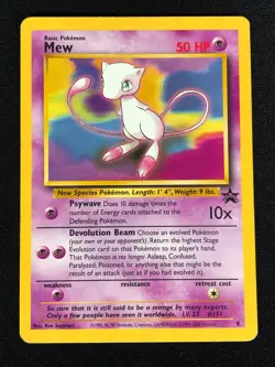 Pokemon Mew 8 Promo Back Star Common (LP) - Image 1