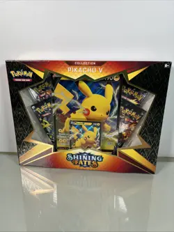 Pokemon TCG Shining Fates Collection Pikachu V Sealed NEW booster packs promo - Image 1