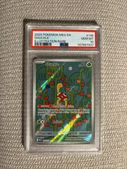 2025 Pokemon Meg En-Mega Evolution #136 Shuckle Illustration Rare PSA 10 - Image 1