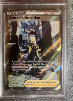 Cynthia's Ambition GG60/GG70 Full Art PSA 9 Pokemon Crown Zenith 2023 - Image 3