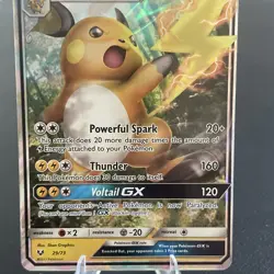 Pokemon TCG Raichu GX Shining Legends Sun & Moon Ultra Rare Card 29/73 - Image 4