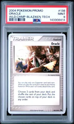 Pokemon Oracle Deck 138/144 2004 World Championship Card PSA 9 Pop 1 - Image 1