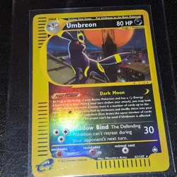 2002 POKEMON CARD UMBREON 041/147 AQUAPOLIS RH LP E READER - Image 1