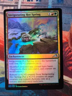 Invigorating Hot Spring Foil Kamigawa Neon Dynasty Magic Gathering MTG NEO - Image 1