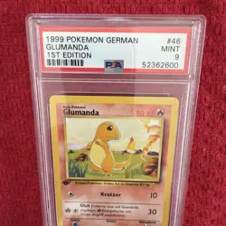 1999 POKEMON GERMAN 1ST ED #46 GLUMANDA PSA 9 - Image 2