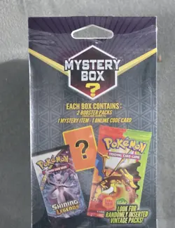 2021 Pokemon TCG Mystery Box 2 Boosters 1 Mystery Item 1 Code Vintage Pack Chase - Image 2