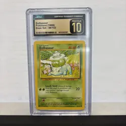 1999 Pokemon Base Set Bulbasaur 44/102 CGC Pristine 10 - Image 1