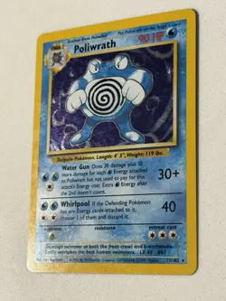 Pokemon TCG Poliwrath Holo Rare Base Set 13/102 90 HP English WOTC - Image 3