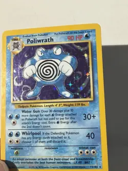 Pokemon TCG Poliwrath Holo Rare Base Set 13/102 90 HP English WOTC - Image 4