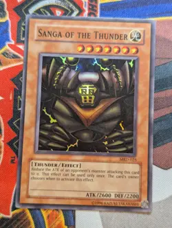 Yugioh Sanga of the Thunder MRD-025 Super Rare Unlimited Ed Original Print MP - Image 1