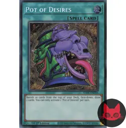 Yugioh Pot of Desires RA01-EN056 Secret Rare 1st Edition NM - Image 1