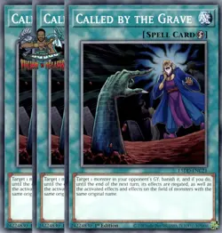 Yugioh! 3x Called by the Grave L5DD-ENC21 Common 1st Ed NM - Image 1