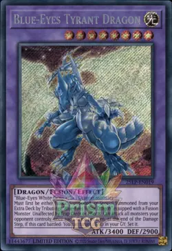 Blue-Eyes Tyrant Dragon secret rare 25LP-EN019 Yugioh - Image 1
