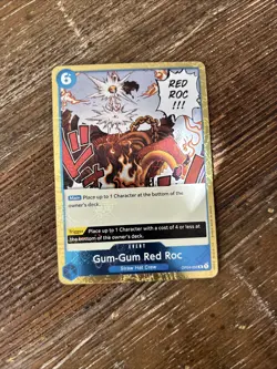 Gum-Gum Red Roc, OP04-056 - R. Foil NM- One Piece CCG - Kingdoms Of Intrigue - Image 1