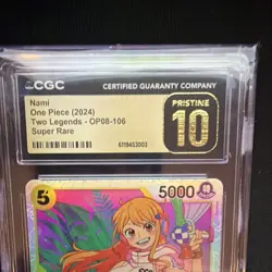 Nami OP08-106 Two Legends Super Rare Foil One Piece CCG CGC 10 Pristine - Image 3