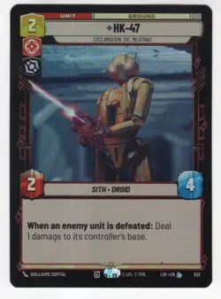 Star Wars Unlimited LotF Foil Legendary Card LOF632 HK-47 - Image 1