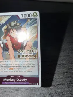Carte One Piece Monkey.D.Luffy OP03-070 JUDGE Foil English Card - Image 5